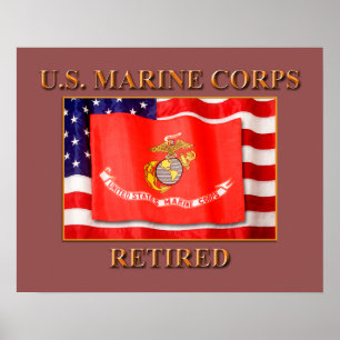 USMC Retired Value Poster Paper (Matte)