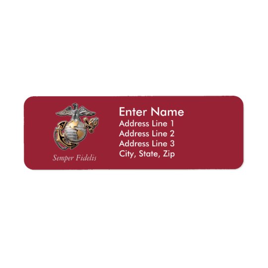USMC Return Address Labels