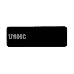 USMC [rusty text] Return Address Label