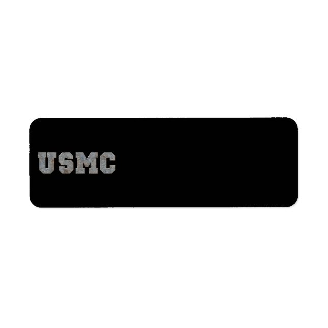 USMC [rusty text] Return Address Label (Front)