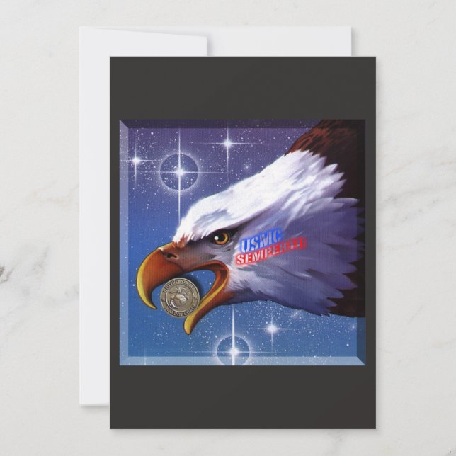 USMC Seal and Eagle Customisable Card! Save The Date (Front)