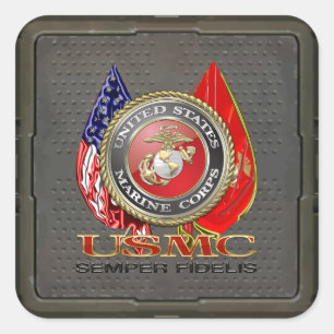USMC Semper Fi [Special Edition] [3D] Square Sticker