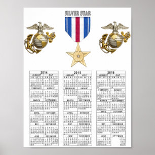 USMC SILVER STAR POSTER