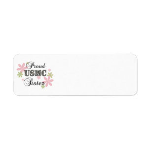 USMC Sister [fl camo] Return Address Label