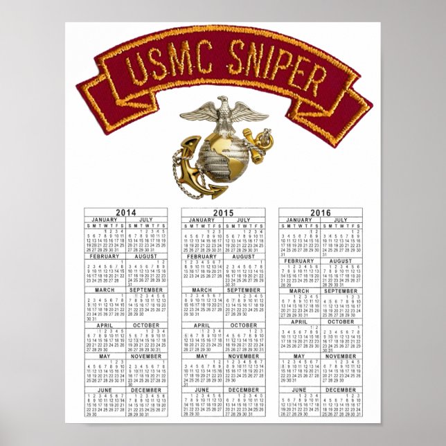 USMC SNIPER POSTER (Front)