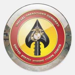 USMC Special Operations Command (MARSOC) [3D] Classic Round Sticker