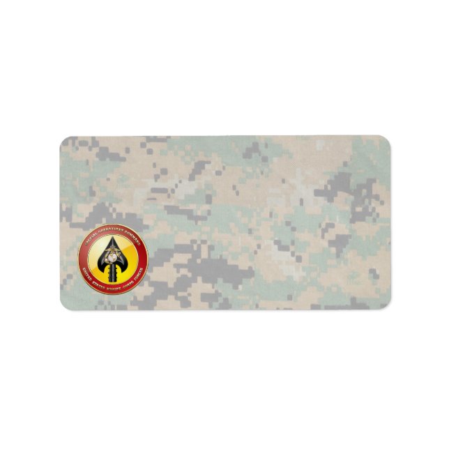 USMC Special Operations Command (MARSOC) [3D] Label (Front)