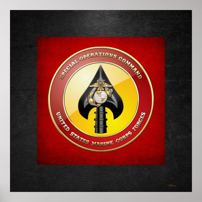 USMC Special Operations Command (MARSOC) [3D] Poster (Front)