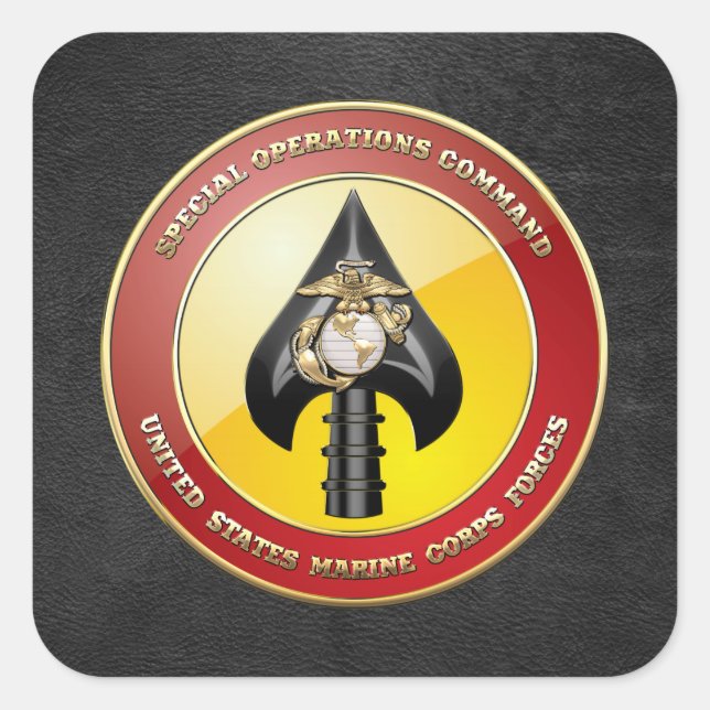 USMC Special Operations Command (MARSOC) [3D] Square Sticker (Front)