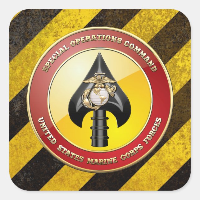 USMC Special Operations Command (MARSOC) [3D] Square Sticker (Front)