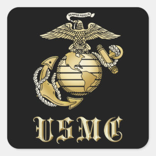 USMC SQUARE STICKER