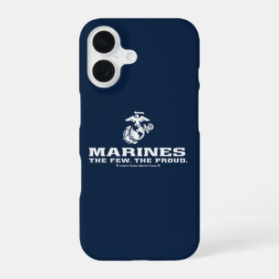 USMC The Few The Proud Logo Stacked - White iPhone 16 Case
