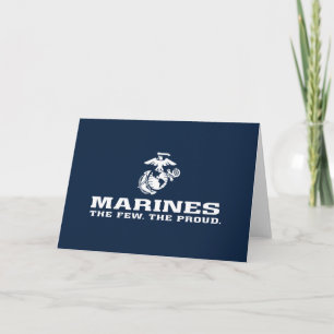 USMC The Few The Proud Logo Stacked - White Note Card