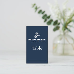 USMC The Few The Proud Logo Stacked - White Place Card