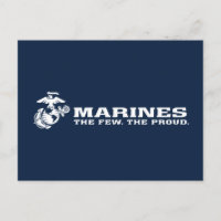 USMC The Few The Proud Logo - White