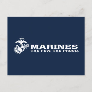 USMC The Few The Proud Logo - White Holiday Postcard