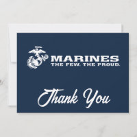 USMC The Few The Proud Logo - White