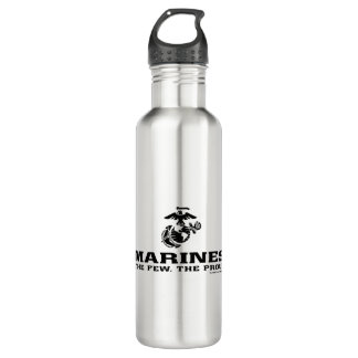 USMC "The Few, The Proud" Stacked Black Logo 710 Ml Water Bottle