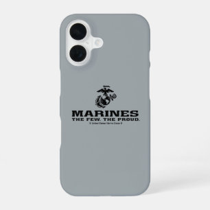 USMC "The Few, The Proud" Stacked Black Logo iPhone 16 Case