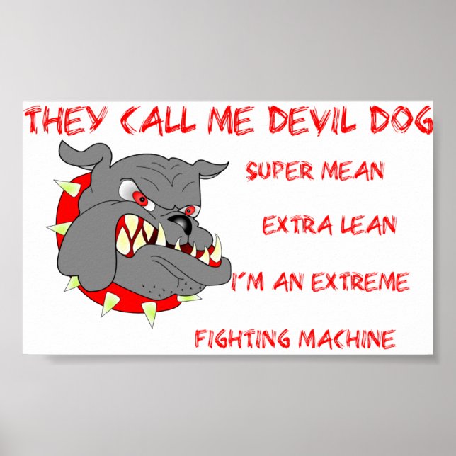 USMC They Call Me Devil Dog Poster (Front)