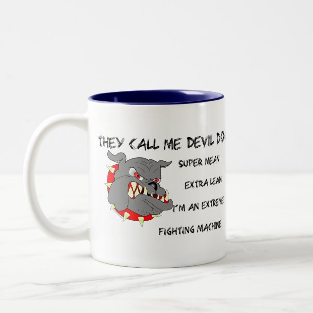 USMC They Call Me Devil Dog Two-Tone Coffee Mug (Left)