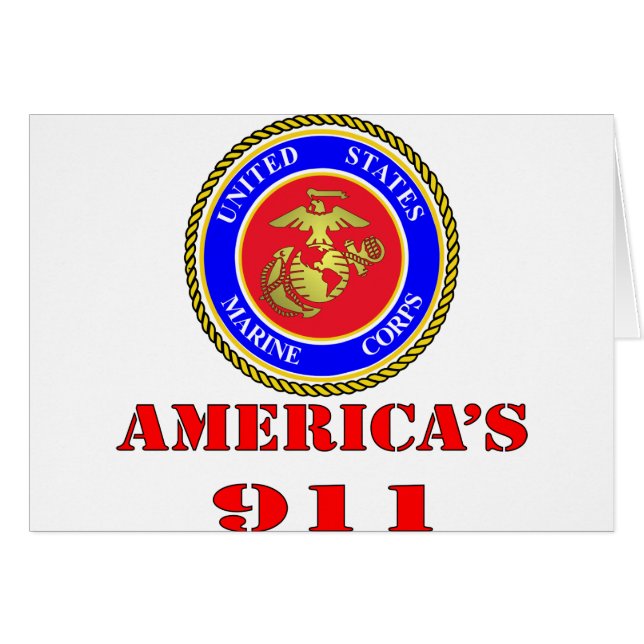 USMC United States Marine Corps America’s 911 (Front Horizontal)