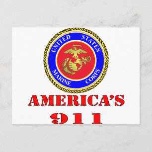 USMC United States Marine Corps America’s 911 Postcard
