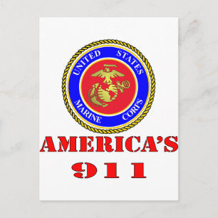 USMC United States Marine Corps America’s 911 Postcard