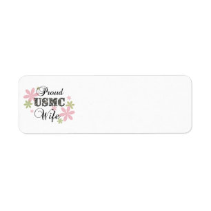 USMC Wife [fl camo] Return Address Label