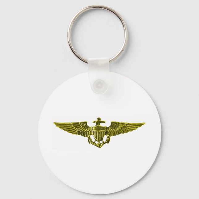 USN Pilot Wings Key Ring (Front)