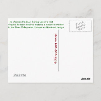 Usonian Inn postcard street sign