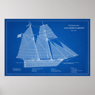 USRC Alexander Hamilton - ABD Poster