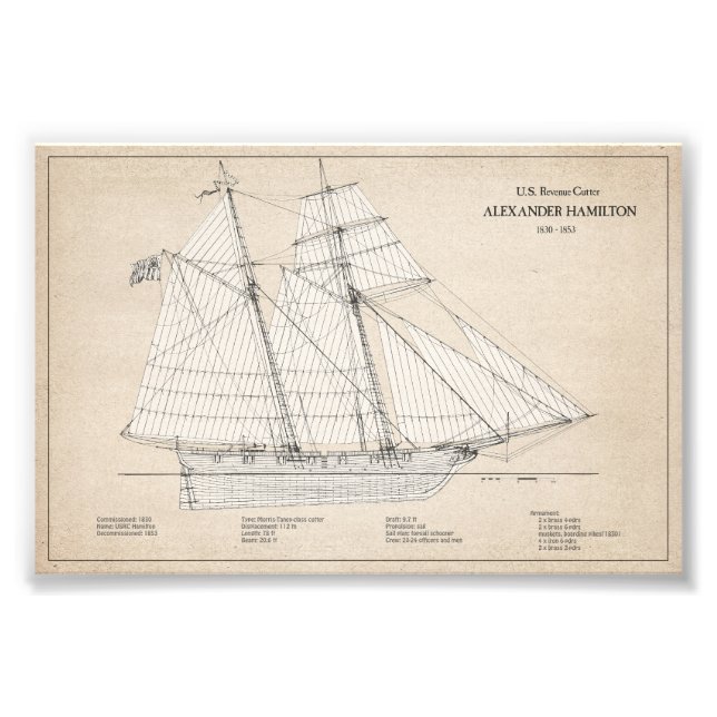 USRC Alexander Hamilton - SBD Photo Print (Front)