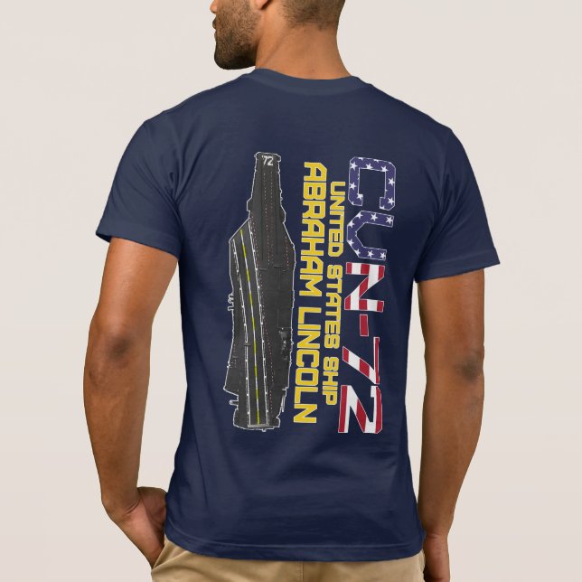 USS ABRAHAM LINCOLN CVN-72 T-Shirt (Back)