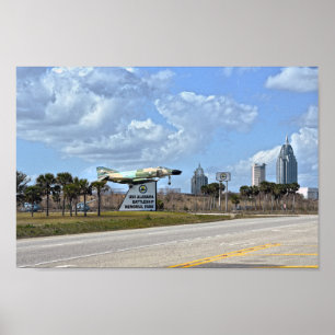 USS Alabama Battleship Memorial Park Sign