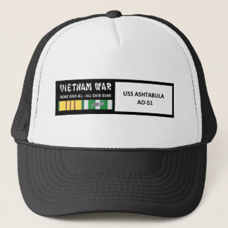 USS ASHTABULA VIETNAM WAR VETERAN TRUCKER HAT