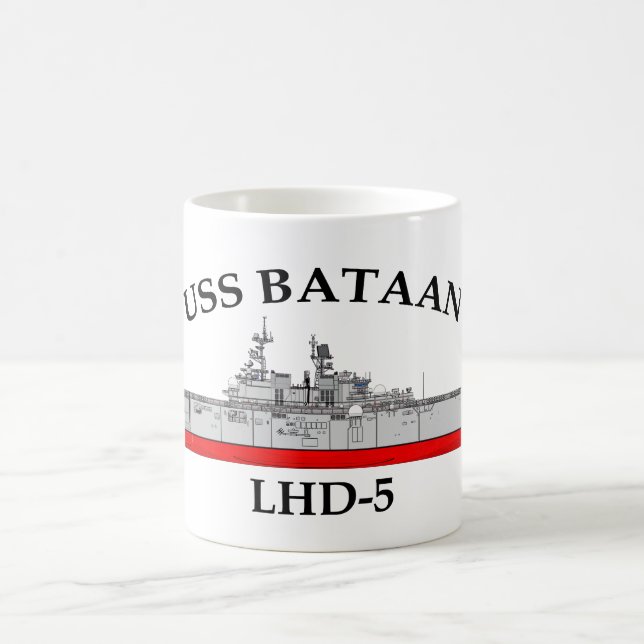 USS BATAAN, LHD5, AMPHIBIOUS ASSAULT SHIP COFFEE MUG (Center)