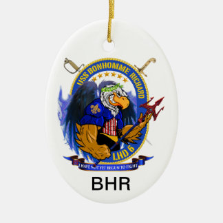 USS Bonhomme Richard LHD-6 living crest Ceramic Ornament