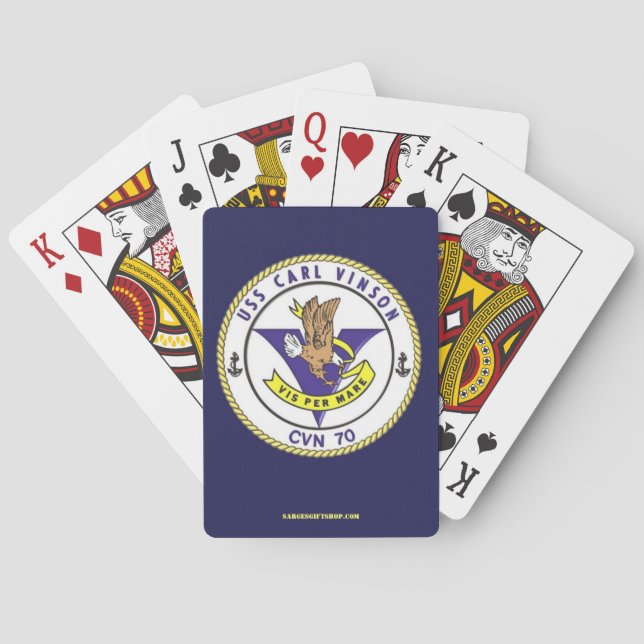 USS CARL VINSON PLAYING CARDS (Back)