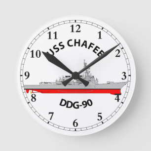 USS CHAFEE - DDG-90 - ARLEIGH BURKE  ROUND CLOCK