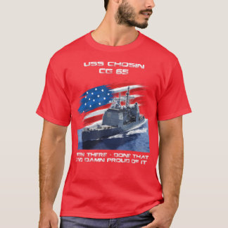 USS Chosin CG65 Class Cruiser American Flag Vetera T-Shirt