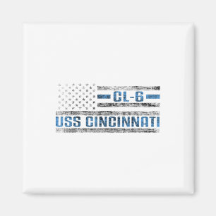 Uss Cincinnati World War Cruiser Cl-6 Us Army Magnet