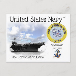 USS CONSTELLATION CV-64 AIRCRAFT    Postcard