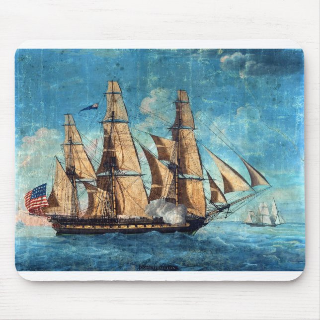 USS Constitution 1804 Old Ironsides Mouse Pad (Front)