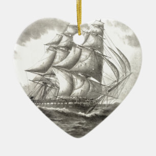 USS Constitution Ceramic Ornament