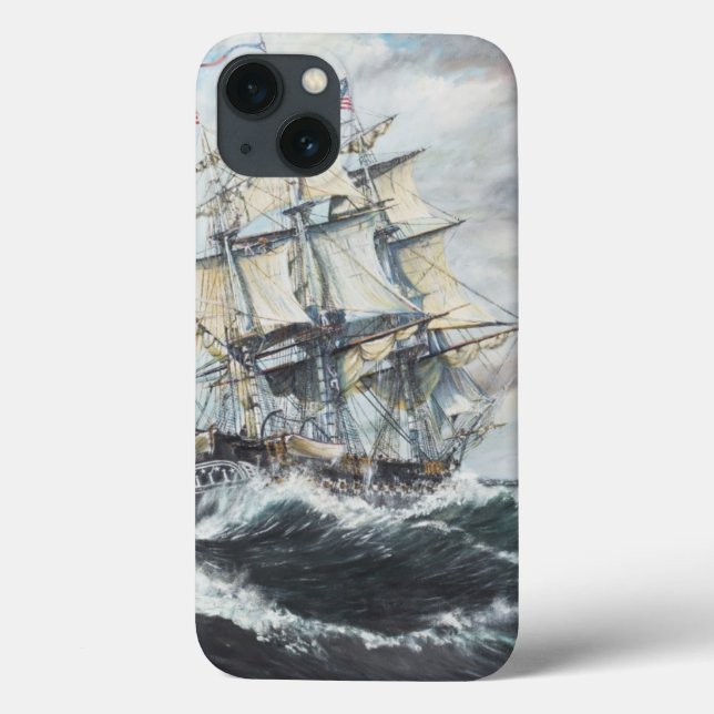 USS Constitution heads for HM Frigate Guerriere Case-Mate iPhone Case (Back)