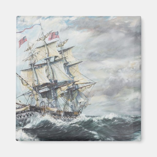 USS Constitution heads for HM Frigate Guerriere Magnet (Front)