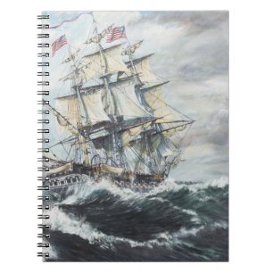 USS Constitution heads for HM Frigate Guerriere Notebook