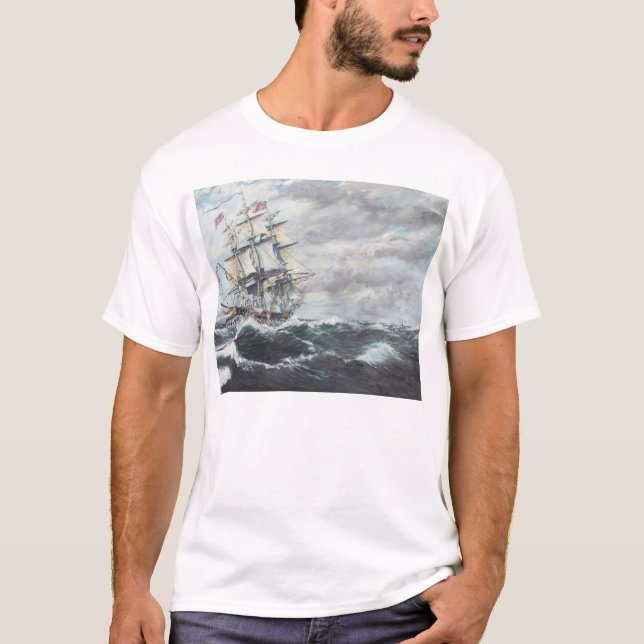 USS Constitution heads for HM Frigate Guerriere T-Shirt (Front)