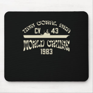 Uss Coral Sea 1983 World Cruise Cv-43 Aircraft Car Mouse Pad